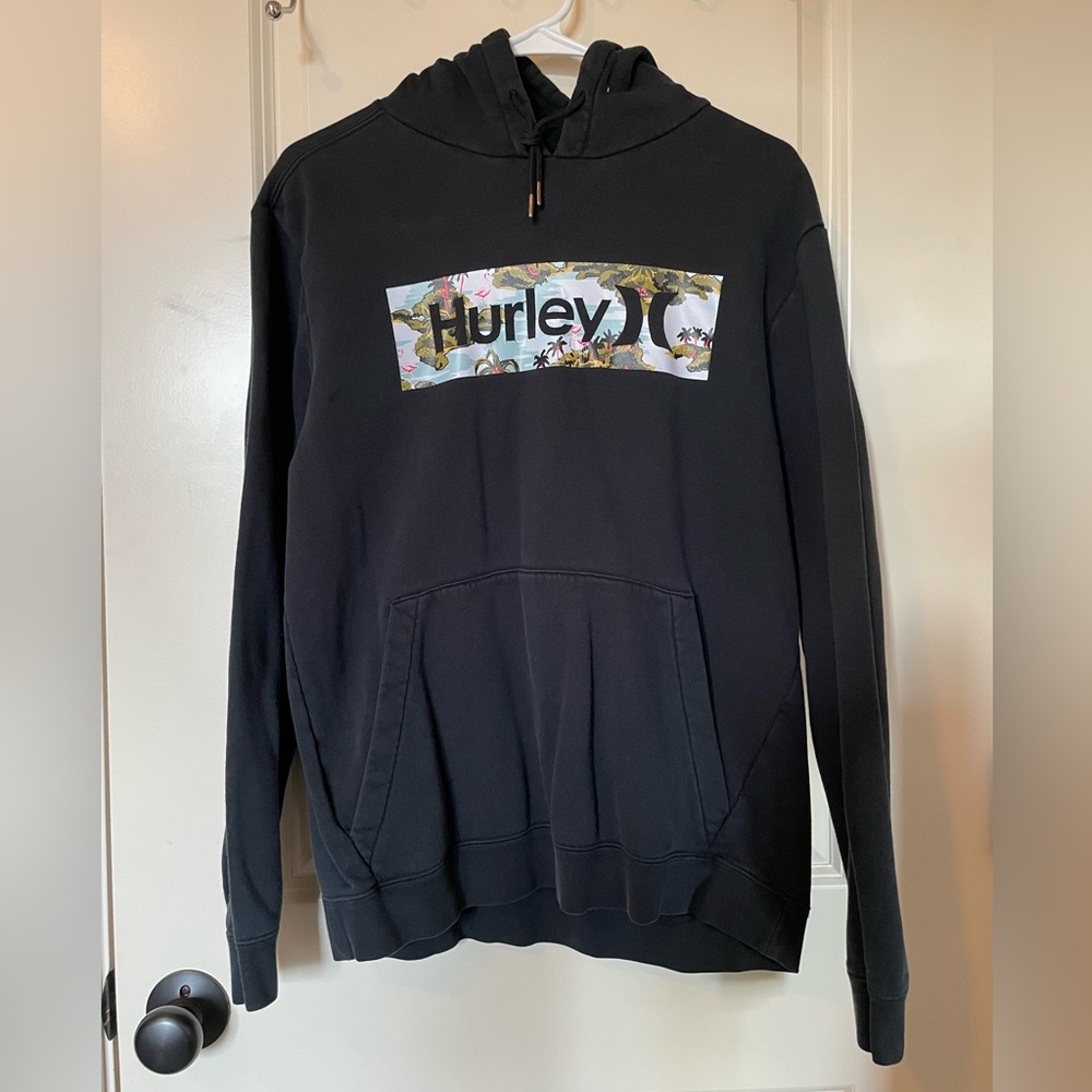 Hurley Men’s Black Graphic Hoodie